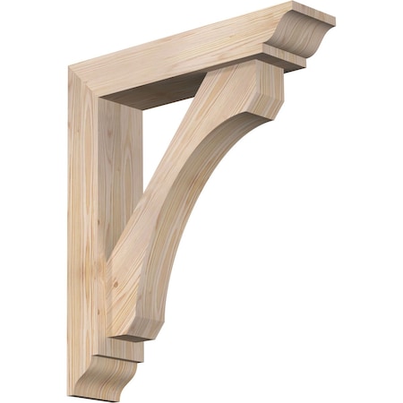 Ekena Millwork Legacy Traditional Smooth Bracket w/ Offset Brace, Douglas Fir, 5 1/2"W x 24"D x 28"H BKT0604X24X28LEC01SDF